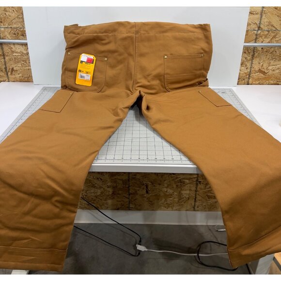 Carhartt Brown Duck Insulared Bib Overall  Men’s Sz. XXL 2XL New OR4393-M - Picture 8 of 10